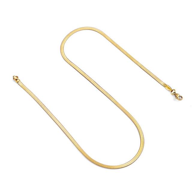 Stainless Steel Flat Snake Chain/Necklace