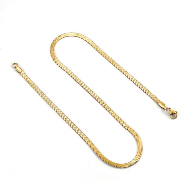 Stainless Steel Flat Snake Chain/Necklace