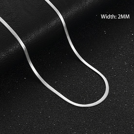 Flat Stainless Steel Snake Chain/Necklace