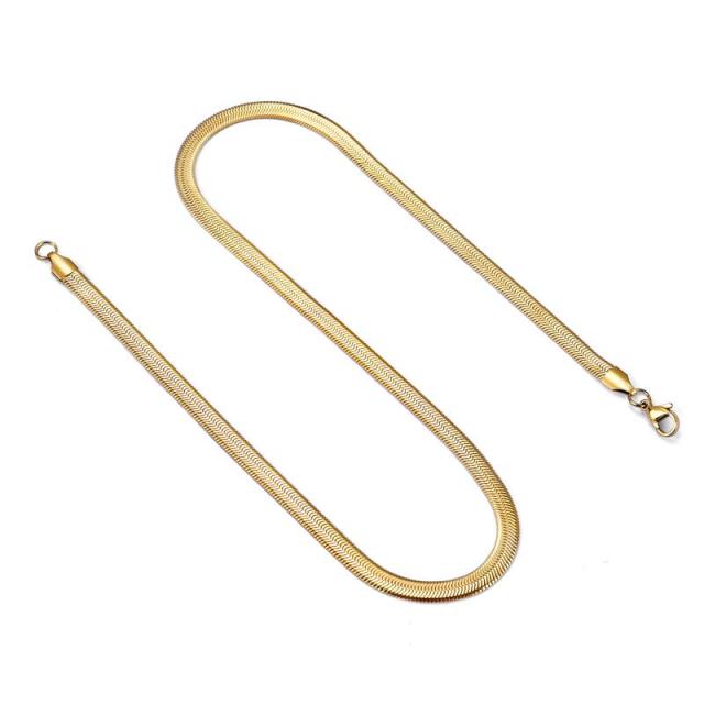 Stainless Steel Flat Snake Chain/Necklace