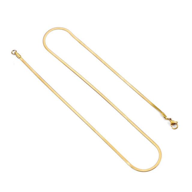 Stainless Steel Flat Snake Chain/Necklace