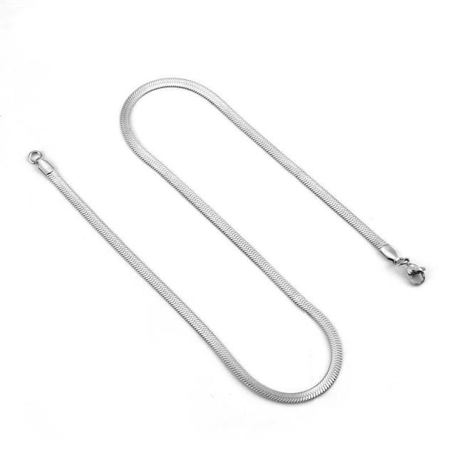 Stainless Steel Flat Snake Chain/Necklace