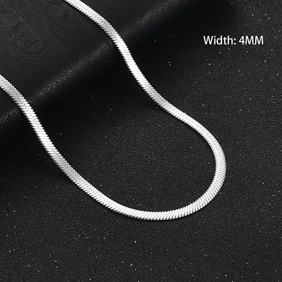 Flat Stainless Steel Snake Chain/Necklace