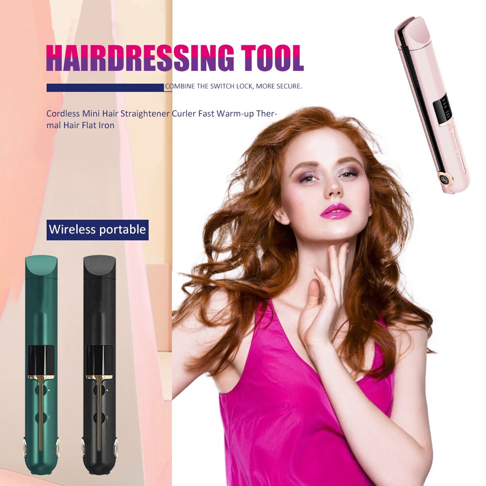 Portable/Travel Hair Curler & Straightener