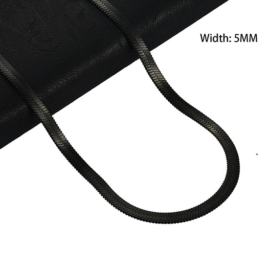 Flat Stainless Steel Snake Chain/Necklace