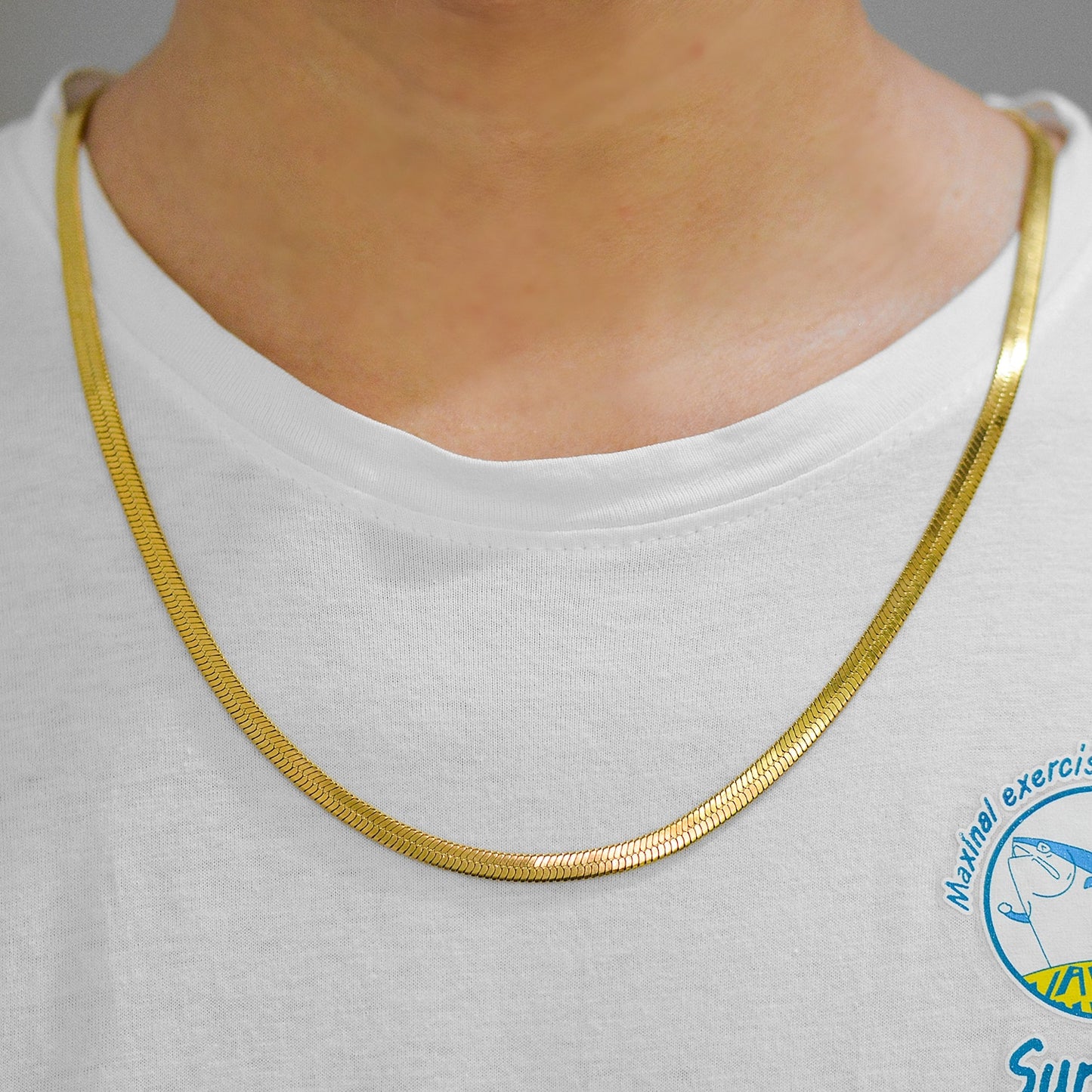 Flat Stainless Steel Snake Chain/Necklace